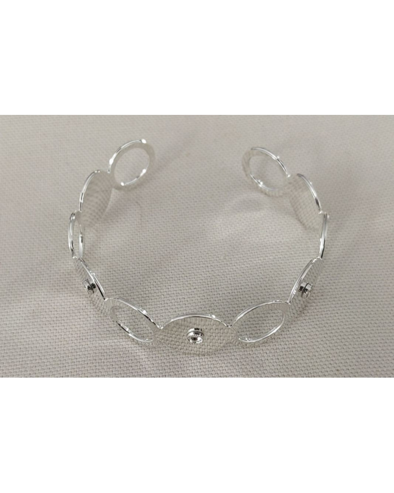 Jonc Kate avec 3 porte cabochons 3 mm