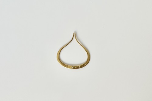 Pendentif larme doré