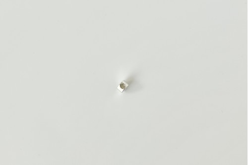 Perles rondes plates argentées 2.5x4 mm