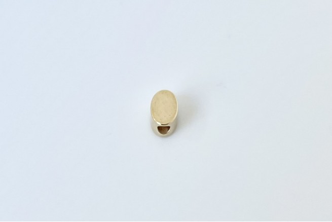 Perles ovales plates dorées 5.8x3.8mm