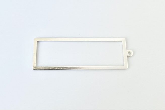 Pendentif rectangle argenté