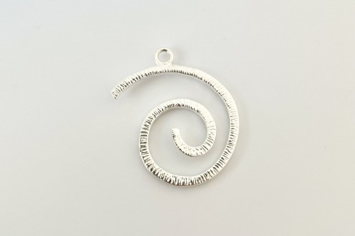 Spirale argentée 19x24.6mm
