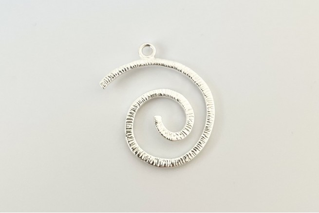 Spirale argentée 19x24.6mm