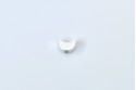 Perles lunes argentées 7x5.5x2.5mm