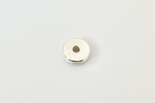 Rondelle double argentée 8mm