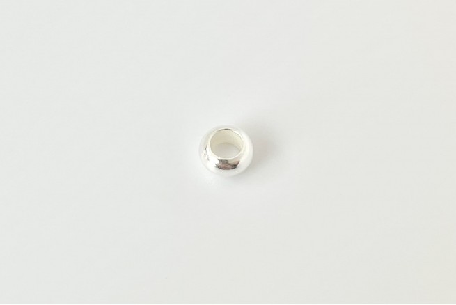 Perles rondelles argentées 5x3mm