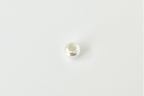Rondelles bombées argentées 4mm