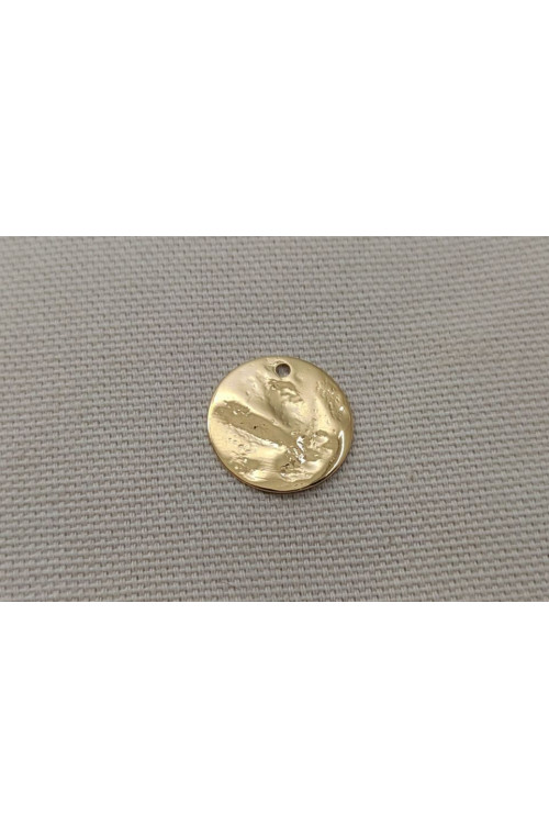 Mini sequin martelé diamètre 8 mm finition:Dore or fin 24 carats