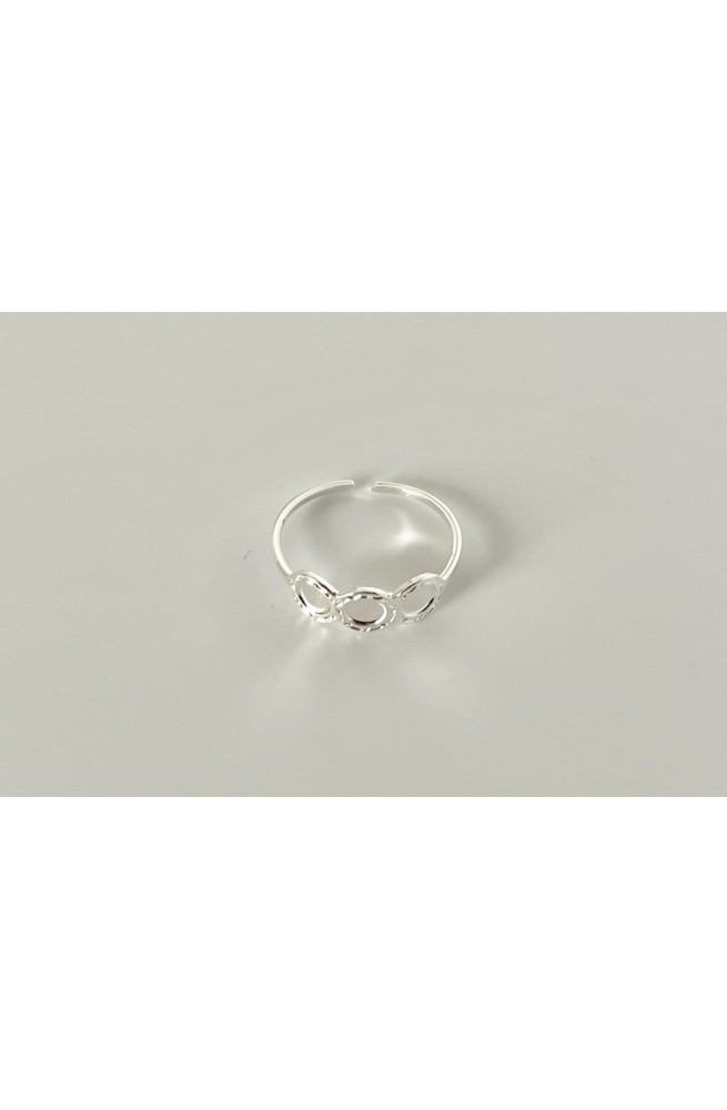 Bague cabochon carole dorée finition:plaqué argent antique 10 microns