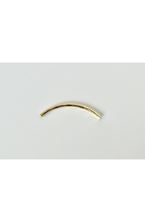 Tube strié 50x3 mm finition:Dore or fin 24 carats