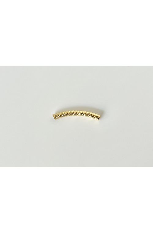 Tube strié 30x4 mm finition:Dore or fin 24 carats
