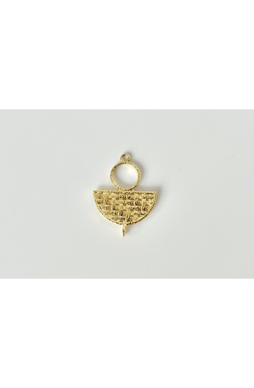 Intercalaire cercle + demi-lune finition:Dore or fin 24 carats