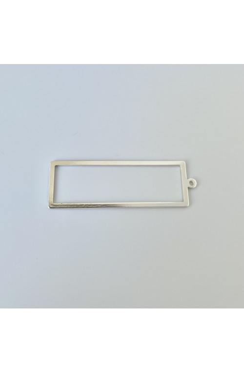 Pendentif rectangle doré finition:Plaque argent 10 microns