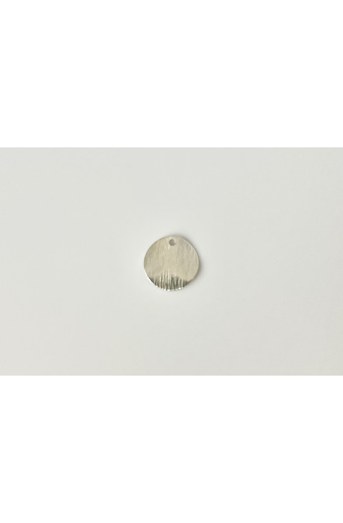 Disque brossé doré 12mm finition:Plaque argent 10 microns