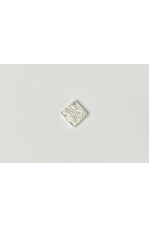 Pendentif carré brossé doré finition:Plaque argent 10 microns