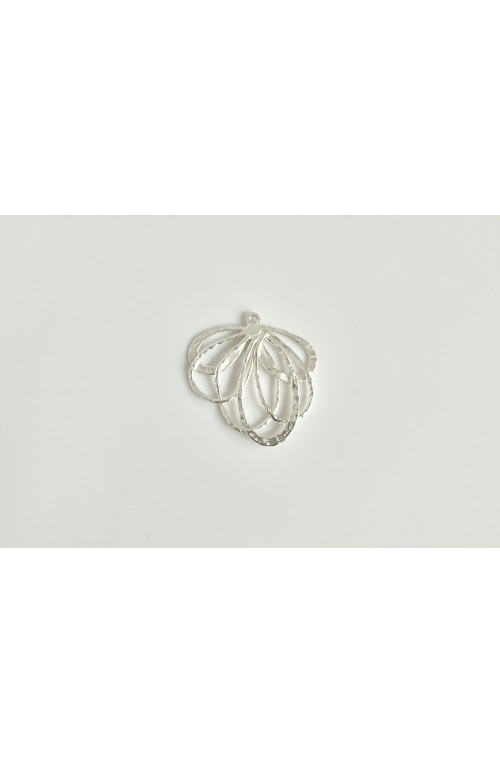 Pendentif fleur doré 25mm finition:Plaque argent 10 microns