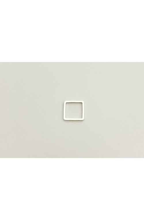 Carré évidé doré 10mm finition:Plaque argent 10 microns