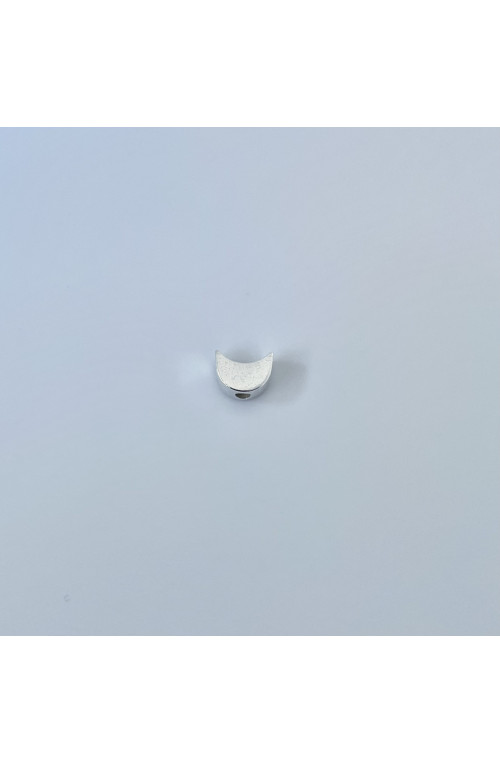 Perles lunes dorées 7x5.5x2.5mm finition:Plaque argent 10 microns