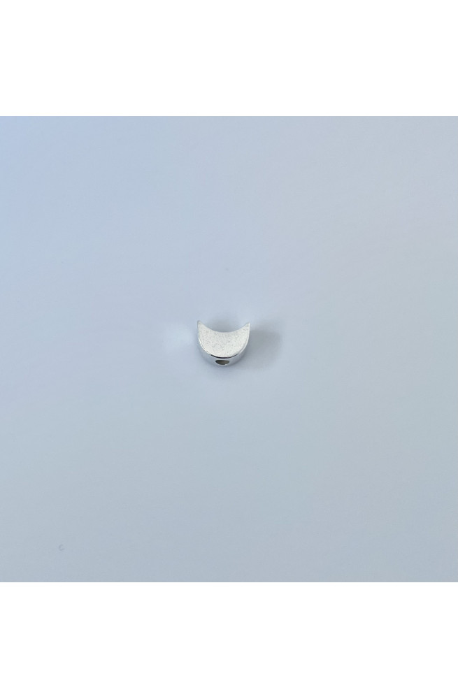 Perles lunes dorées 7x5.5x2.5mm finition:Plaque argent 10 microns