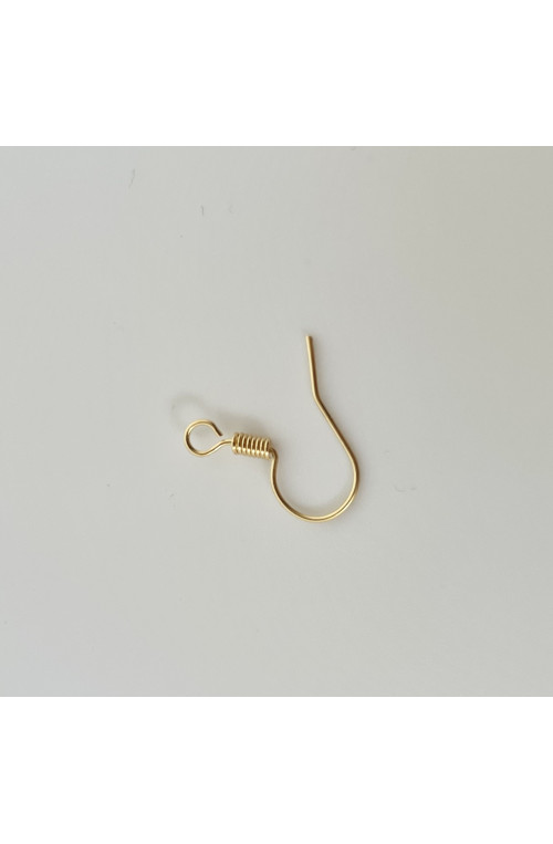 Base boucle d'oreille créole 50 mm finition:Dore or fin 24 carats