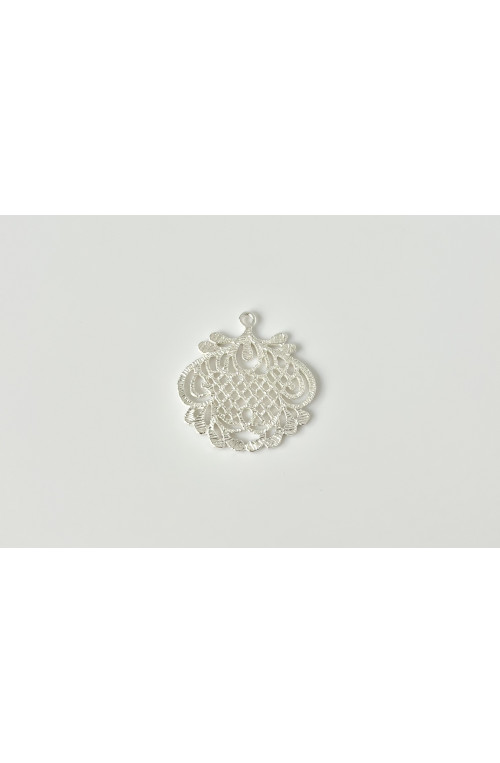 Pendentif baroque doré 26.5mm finition:Argent 10 microns