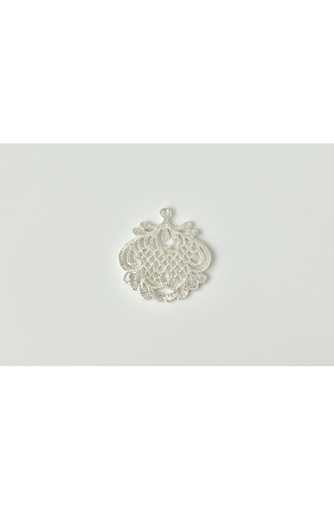 Pendentif baroque doré 26.5mm finition:Argent 10 microns
