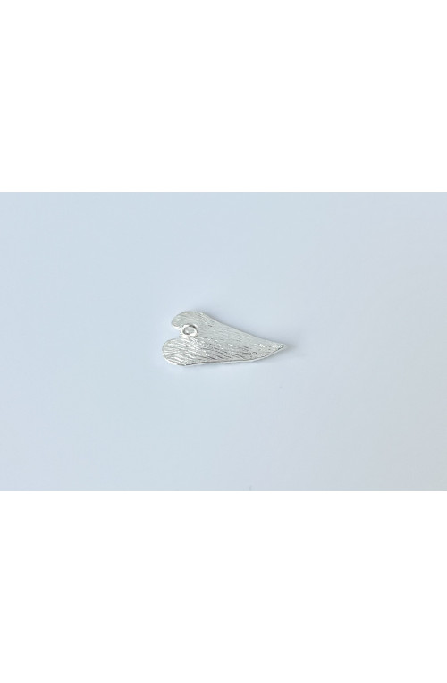 Pendentif feuille longue doré finition:Argent 10 microns