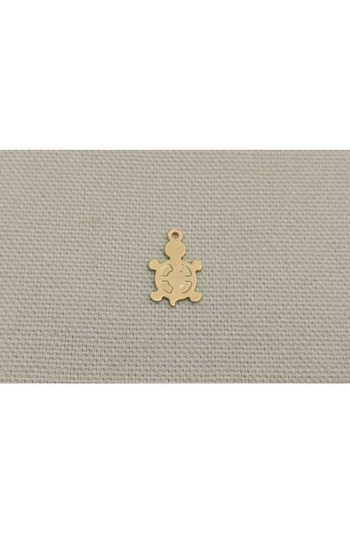 Tortue baby recto verso finition:Dore or fin 24 carats