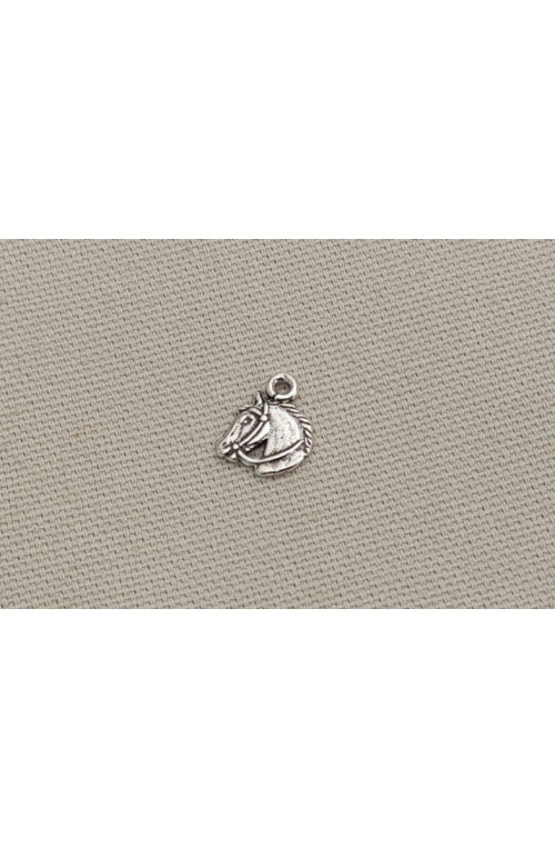 Breloque cheval baby dore finition:Argent antique 10 microns