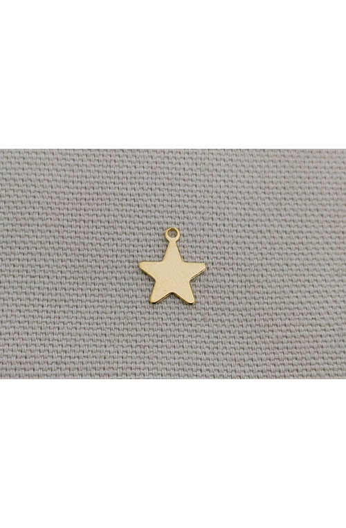 Pampille étoile finition:Dore or fin 24 carats