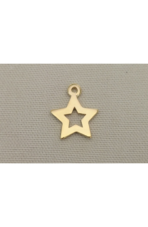 Etoile contour vintage finition:Argent 10 microns