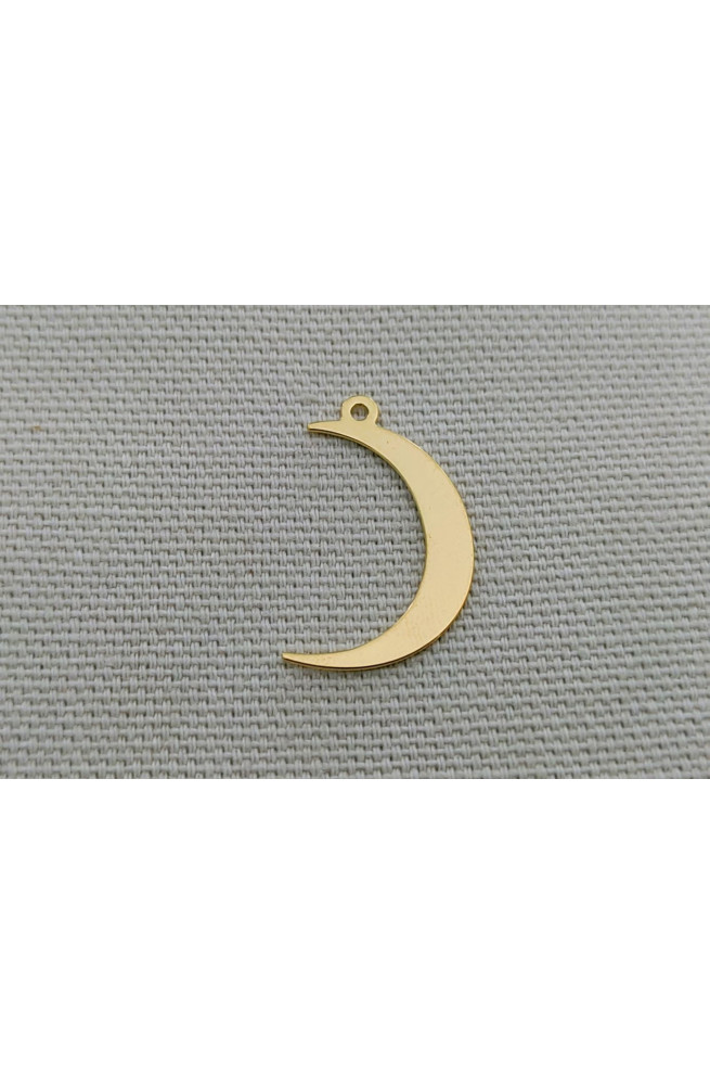 Croissant de lune finition:Doré or fin 24 carats cataphorèse 