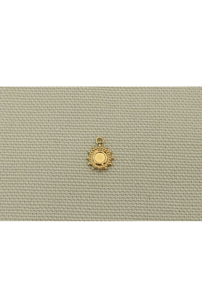 Soleil baby pour cabochon 4 mm finition:Dore or fin 24 carats