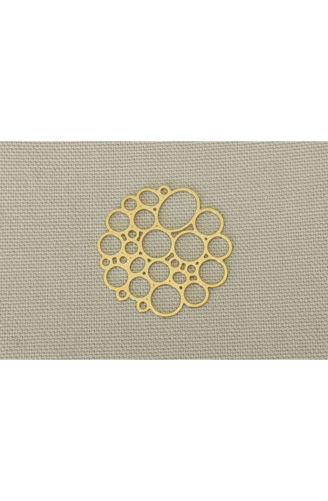 Pendentif bubble finition:Dore or fin 24 carats