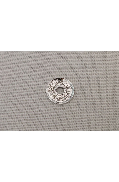 Mini donut ethnique finition:Argent antique 10 microns