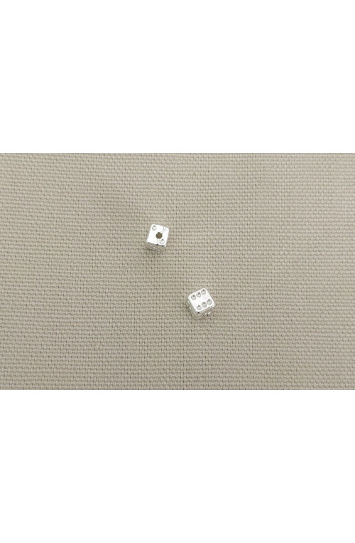 Perle insert jeu de dés finition:Argent 10 microns