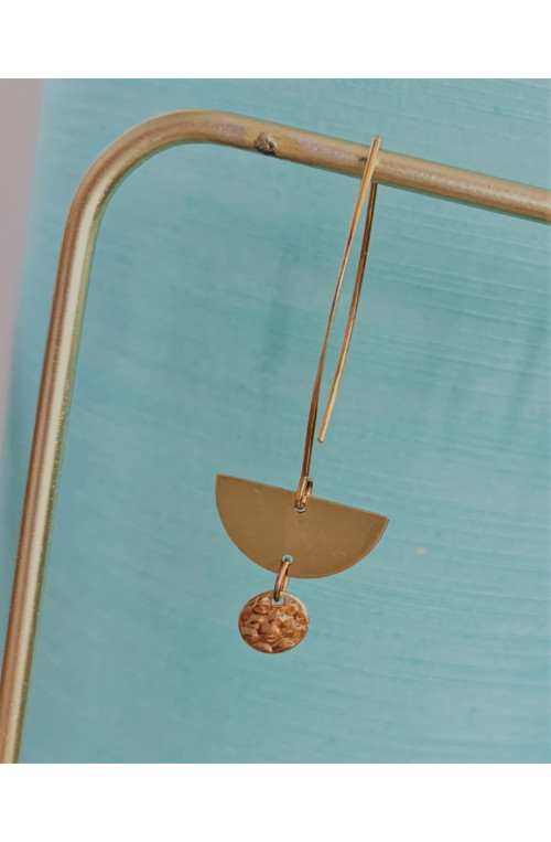 Demie-lune 2 percages finition:Dore or fin 24 carats