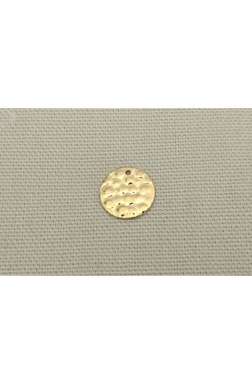 Sequin martelé diamètre 12 mm finition:Dore or fin 24 carats