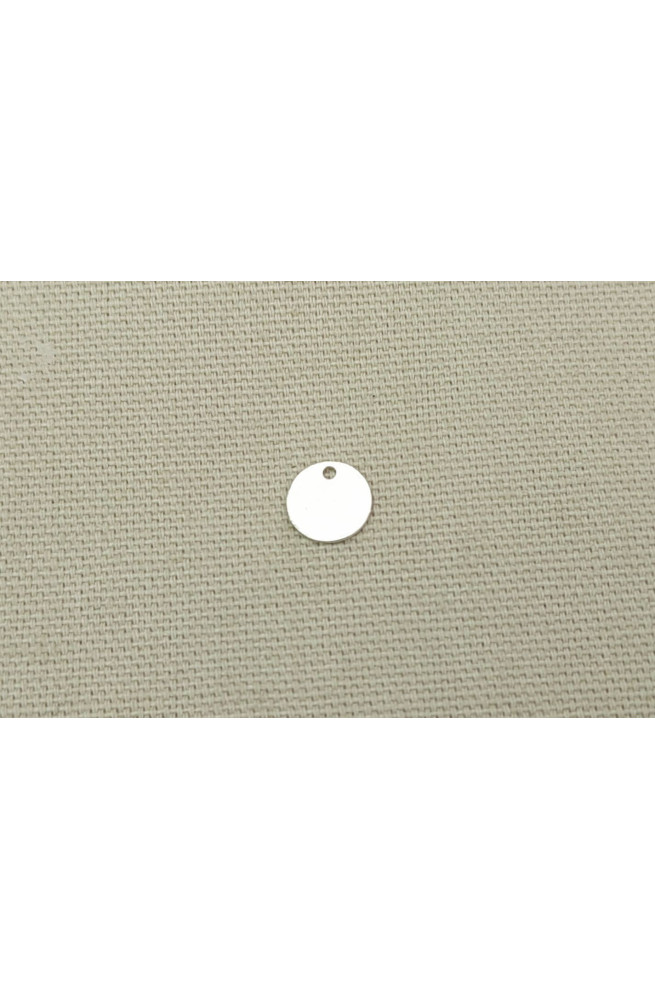 Disque doré 8 mm finition:Argent 10 microns