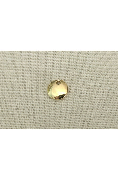 Disque bombé finition:Dore or fin 24 carats