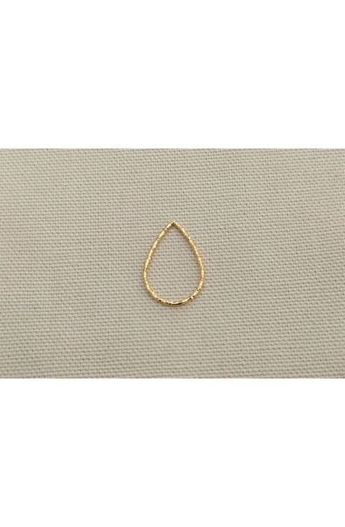 Goutte fil diamanté 20 mm finition:Dore or fin 24 carats