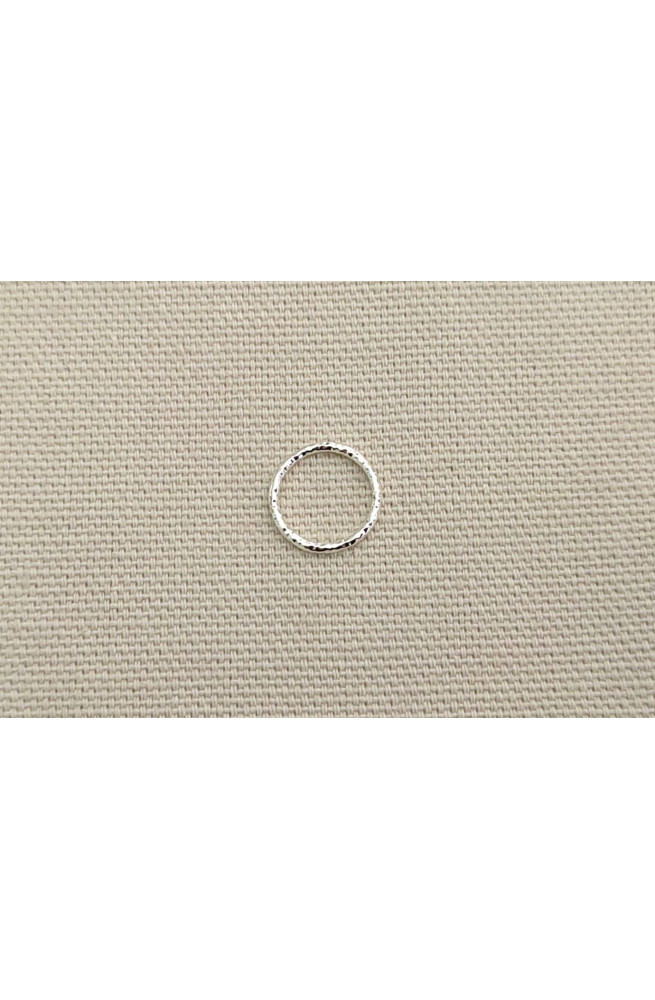 Cercle fil diamanté doré 10 mm finition:Argent 10 microns