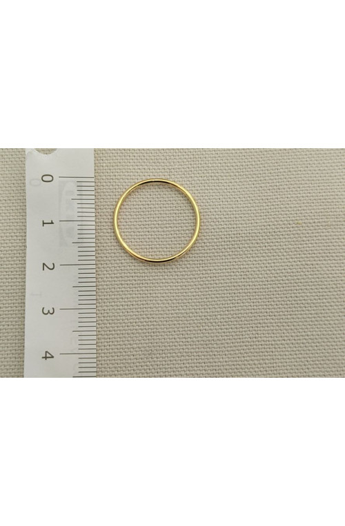 Cercle fin 20 mm de diamètre finition:Dore or fin 24 carats