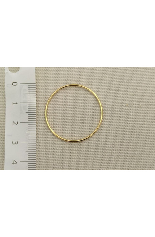 Cercle fin 30 mm de diamètre finition:Dore or fin 24 carats