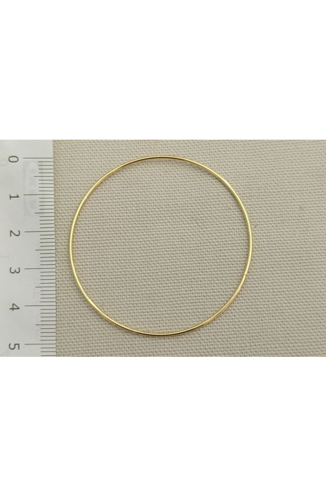 Cercle fin 50 mm de diamètre finition:Dore or fin 24 carats