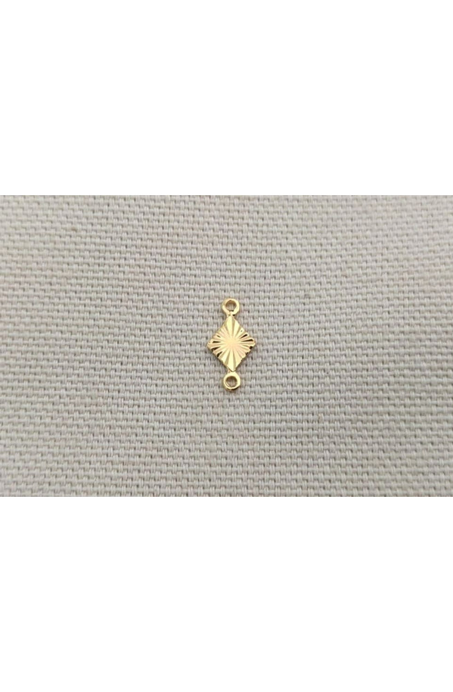Connecteur baby losange éclats finition:Dore or fin 24 carats