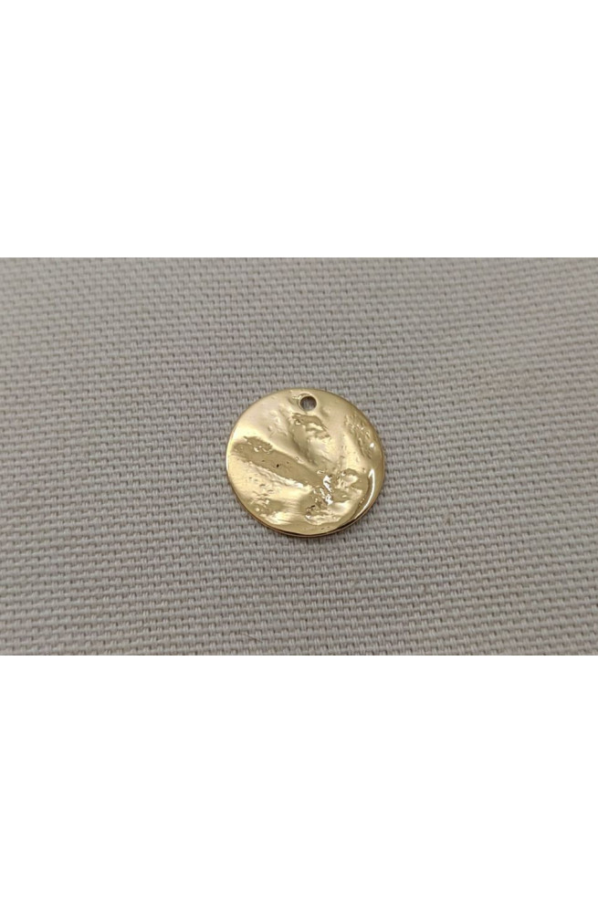Disque frappé 20 mm finition:Dore or fin 24 carats
