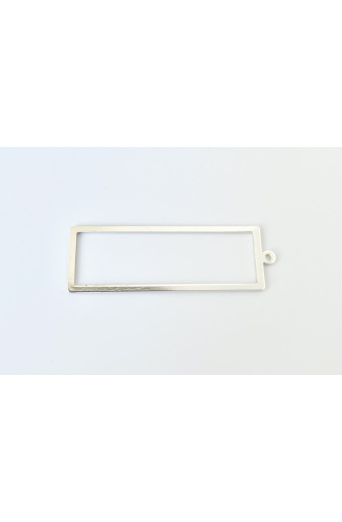 Pendentif rectangle doré finition:Argent 10 microns