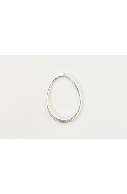 Pendentif ovale irrégulier doré finition:Argent 10 microns