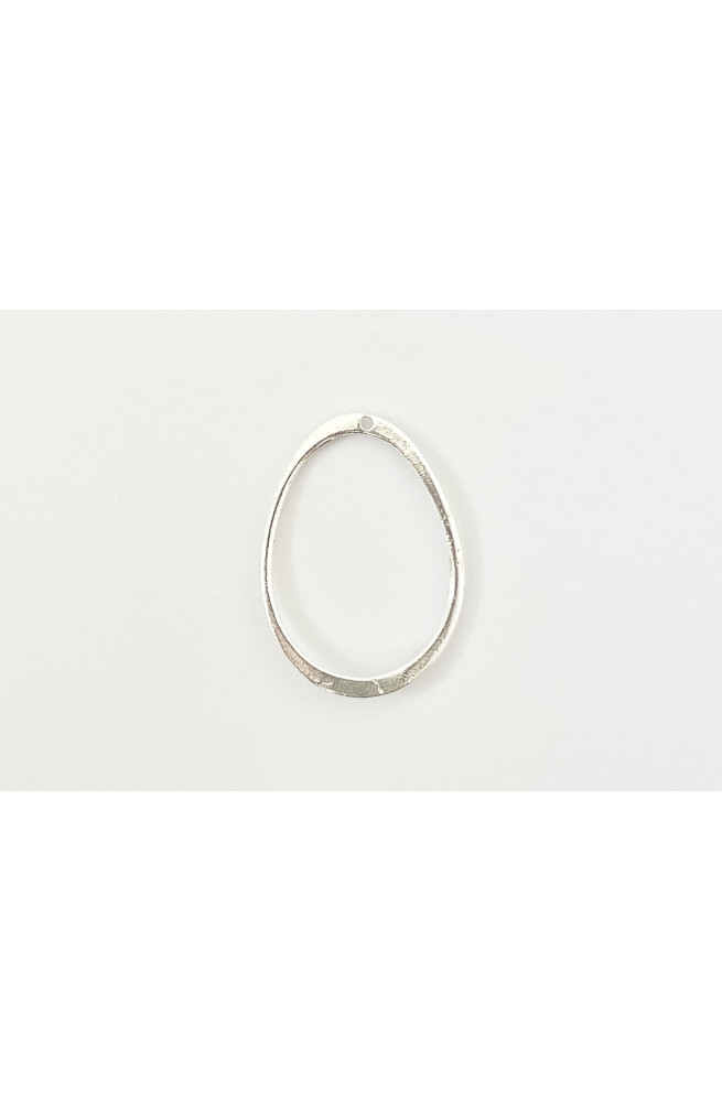 Pendentif ovale irrégulier doré finition:Argent 10 microns